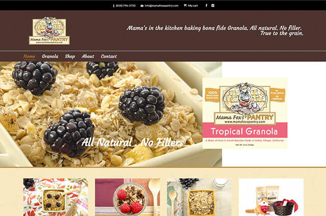 Mama Foxs Pantry Website Design