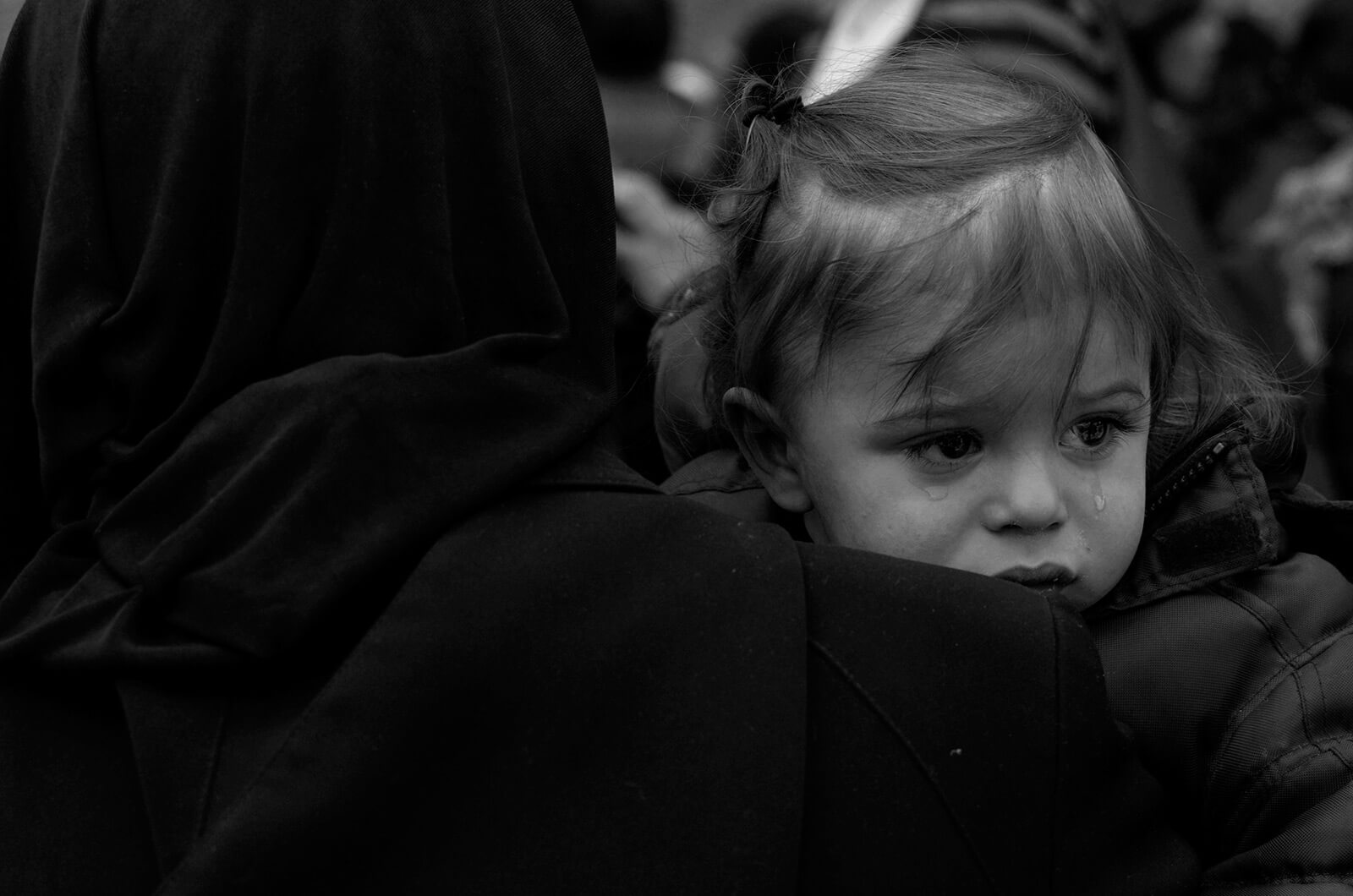 Child at Western Wall Israel by Carrie Morgan