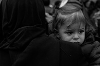 Child at Western Wall Israel by Carrie Morgan