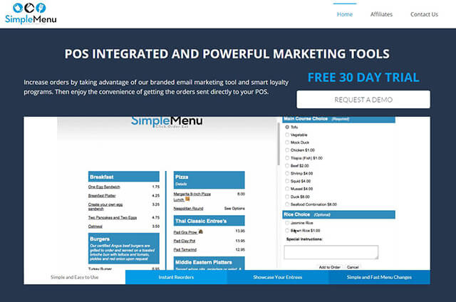 SimpleMenu Website Design and Development by Carrie Morgan Media