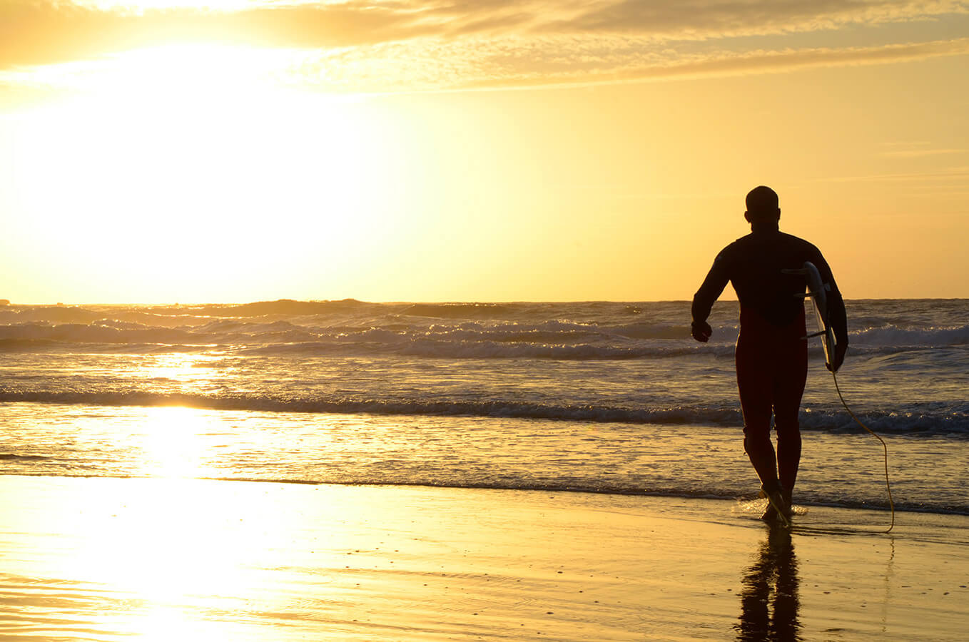 Surfer in Tel Aviv Israel by Carrie Morgan